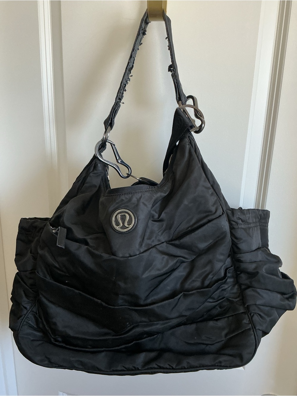 lululemon athletica Black Quilted large Tote Bag